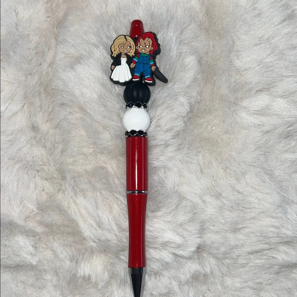 Chucky and Tiffany Red and Black Pen